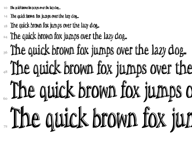 Space Woozies font waterfall